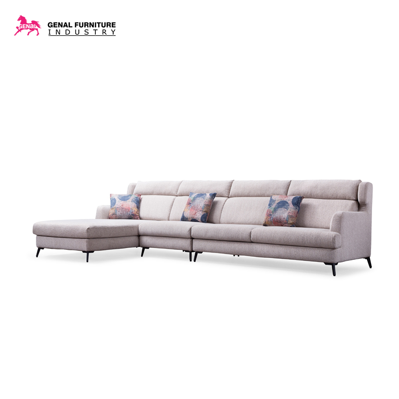 Carelli Modern Tufted Large Space Fabric Sectional Sofa Set, L shape Living sofa set(beige)