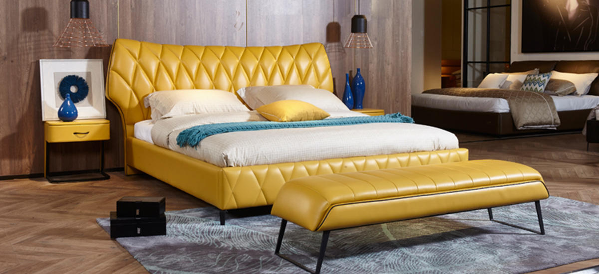 Genal Wholesale leather double bed for business-1